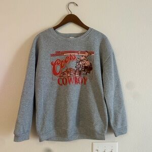 COORS COWBOY CREW NECK SWEATSHIRT - WMNS MEDIUM - BRAND NEW NEVER WORN